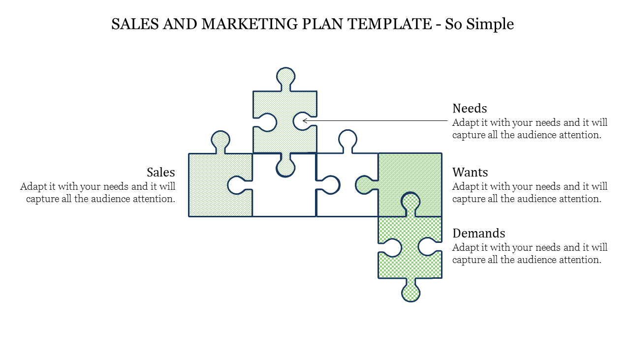 Simple Sales And Marketing Plan PowerPoint Template
